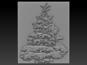 christmas tree relief Modelo de Impressão 3D