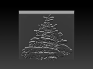 christmas tree relief 3Dプリントモデル