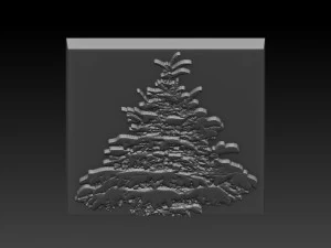 christmas tree relief 3D Print Model