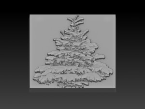 christmas tree relief 3Dプリントモデル