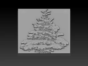 christmas tree relief 3D Print Model