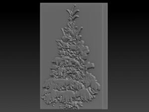 christmas tree relief 3Dプリントモデル