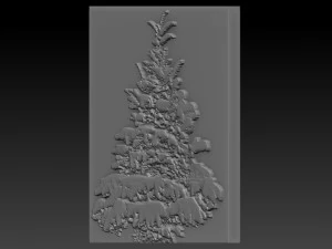 christmas tree relief 3D Print Model