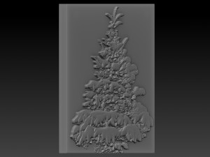 christmas tree relief 3Dプリントモデル