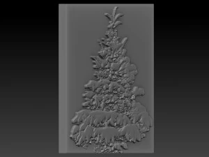 christmas tree relief 3D Print Model