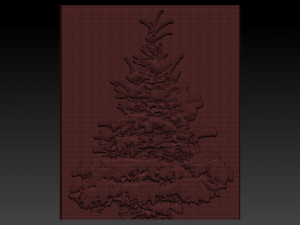 christmas tree relief 3Dプリントモデル