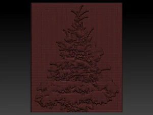 christmas tree relief 3D Print Model