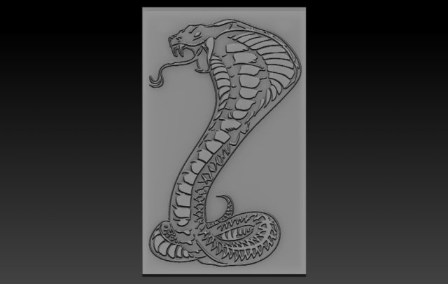 cobra snake relief 3D प्रिंट मॉडल .c4d .max .obj .3ds .fbx .stl .blend 