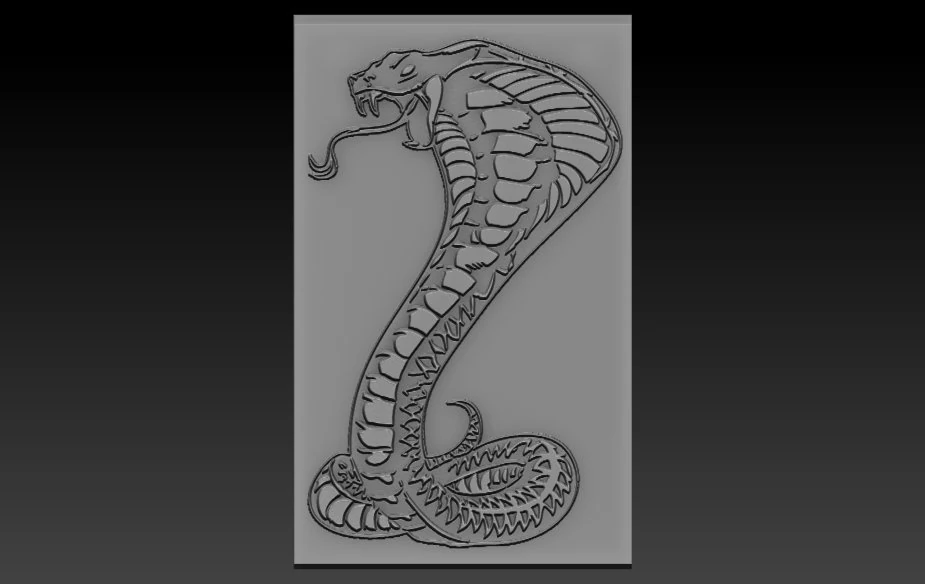 cobra snake relief 3D Print Model .c4d .max .obj .3ds .fbx .stl .blend 