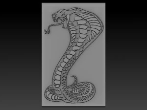 cobra slang reli&euml;f 3D printmodel
