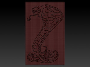 cobra snake relief 3D प्रिंट मॉडल