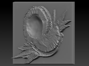 coconut relief 3D Baskı Modeli