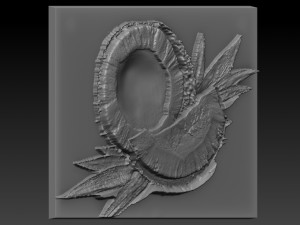 coconut relief 3D Baskı Modeli