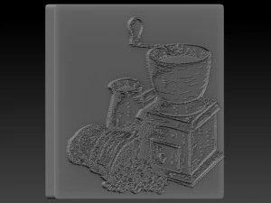 coffee relief 3D Print Model