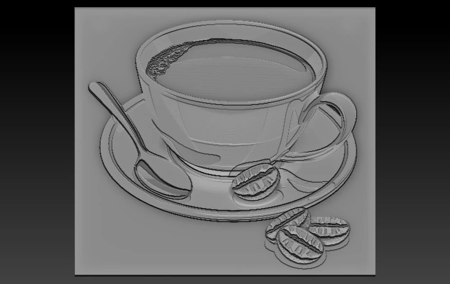 coffee relief 3D Print Model .c4d .max .obj .3ds .fbx .stl .blend