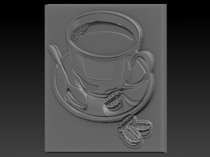 coffee relief 3D प्रिंट मॉडल