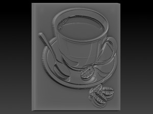 coffee relief 3D प्रिंट मॉडल