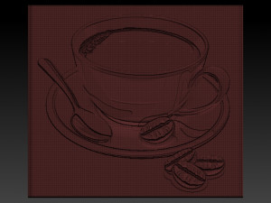 coffee relief 3D प्रिंट मॉडल