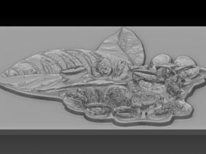 coffee beans relief 3D-Druckmodell