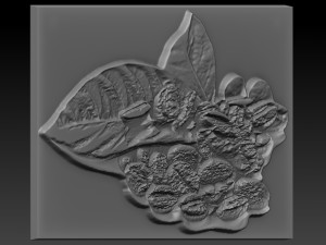 coffee beans relief 3D-Druckmodell