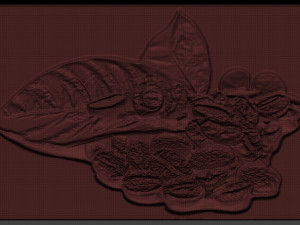 coffee beans relief 3D-Druckmodell