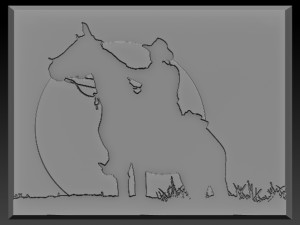 covboy relief 3D Print Model