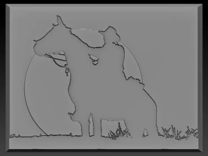 Covboy-Erleichterung 3D Druckmodell