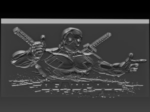 deadpool relief Modèles 3D en vedette