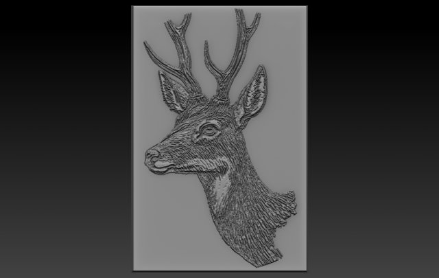 deer head relife 3D Print Model .c4d .max .obj .3ds .fbx .stl .blend 