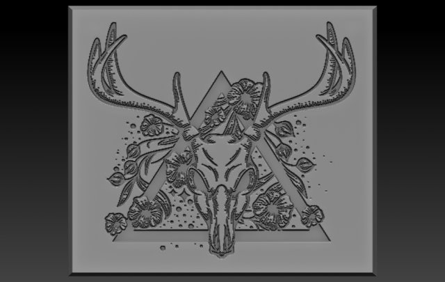 deer head relife 3D Baskı Modeli .c4d .max .obj .3ds .fbx .stl .blend 