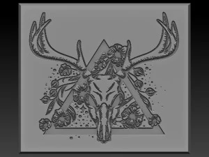 鹿头再现 3D 打印模型