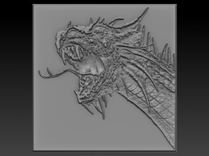 dinosaur head relief 3D Print Model