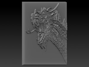 dinosaur head relief Modelo de Impressão 3D