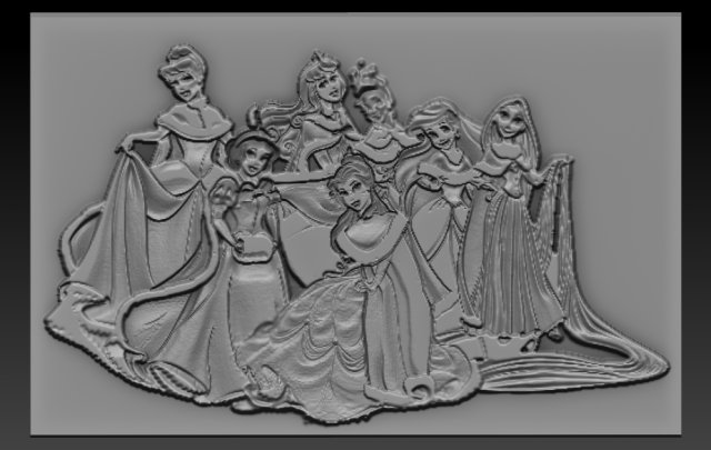 disney princes relief Modello di stampa 3D .c4d .max .obj .3ds .fbx .stl .blend 