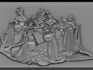 disney princes relief 3D Принт Модель
