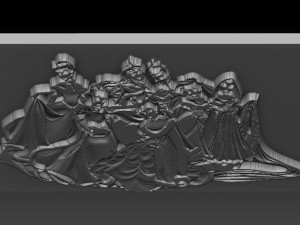 disney princes relief Modello di stampa 3D