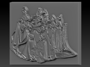 disney princes relief Modello di stampa 3D
