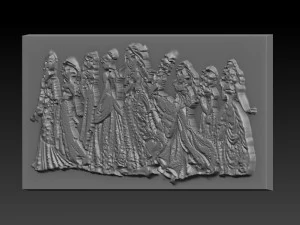 disney princes relief 3D Print Model