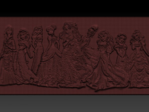 disney princes relief 3D Принт Модель