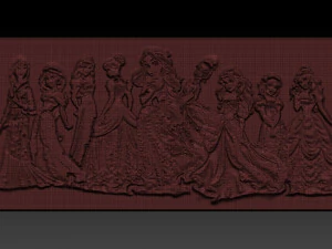 disney princes relief 3D Print Model