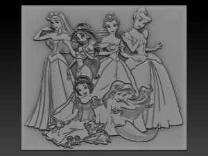 disney princes relief 3D Print Model