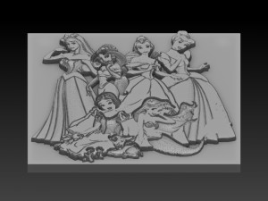 disney princes relief 3D 프린트 모델