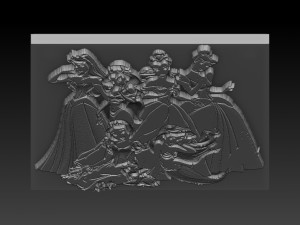 disney princes relief 3D 프린트 모델