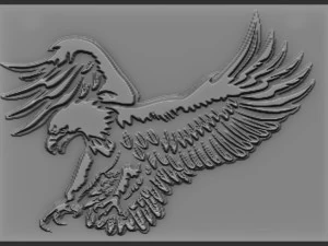 독수리 구호 3D 프린트 모델