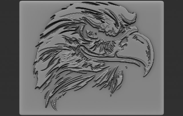 eagle head relief 3D-Druckmodell .c4d .max .obj .3ds .fbx .stl .blend 