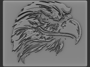 eagle head relief 3D Принт Модель