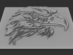 eagle head relief 3D-Druckmodell