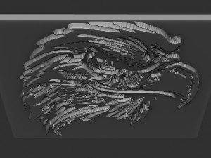 eagle head relief 3D-Druckmodell