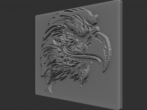 eagle head relief 3D-Druckmodell