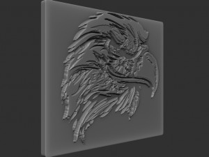 eagle head relief 3D-Druckmodell